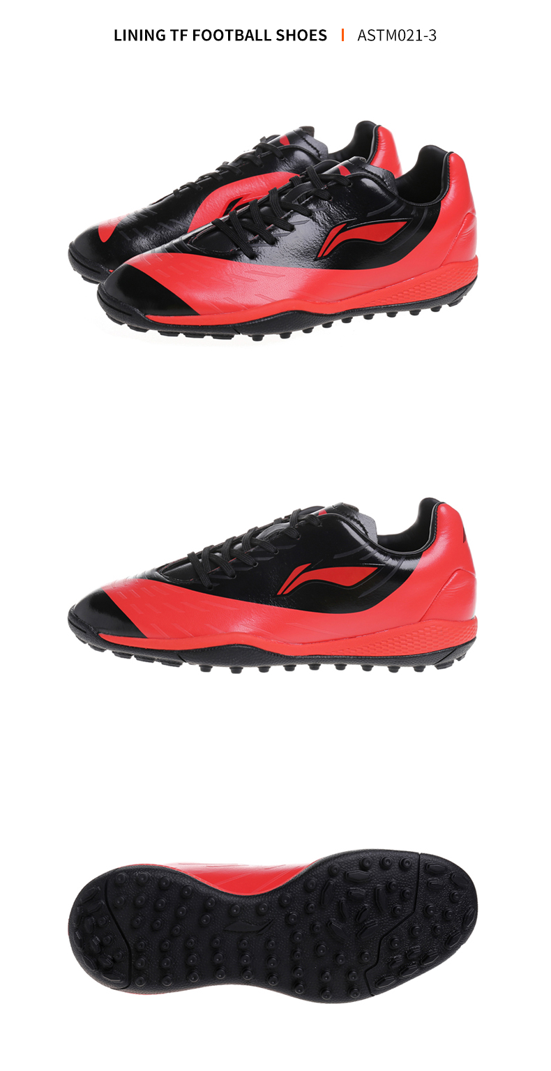 LINING Li Ning Men TF Broken Nail Short Nail Cuộc thi đào tạo cơ bản Giày bóng đá cỏ nhân tạo ASTM021 - Giày bóng đá giày nam thể thao
