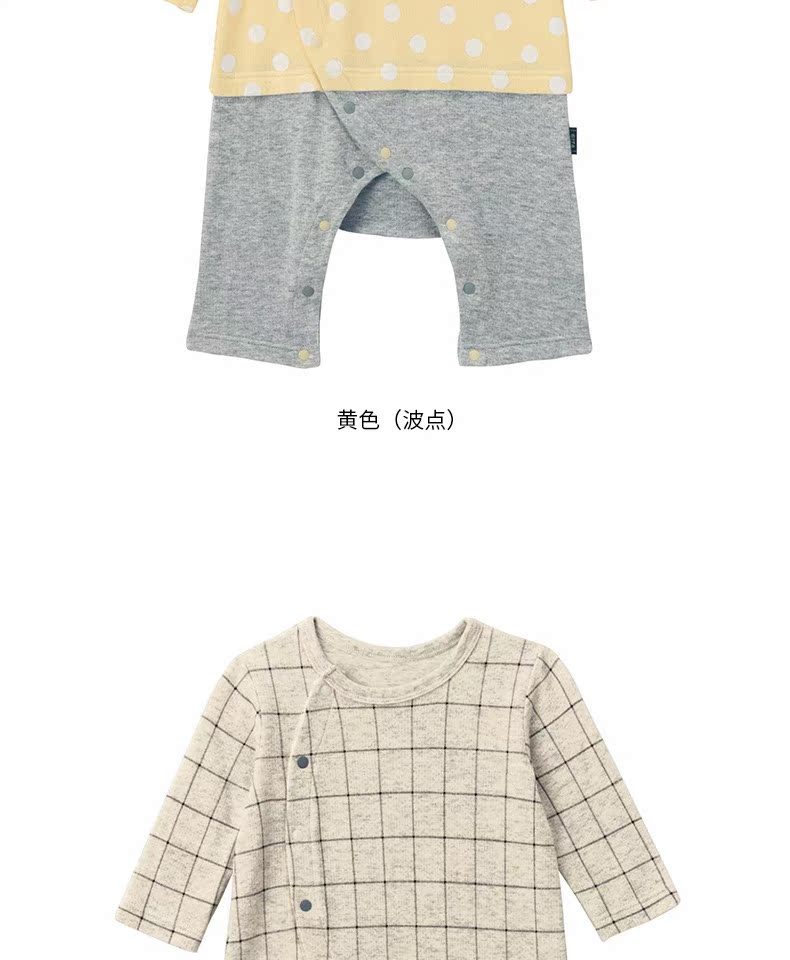 Hàng ngàn em bé vui vẻ mùa thu và mùa đông em bé romper cotton dài tay kiểu quần gấp gió B17341A đồ bơi trẻ em