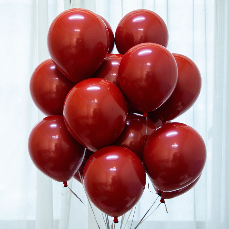 Net red macaron balloon ruby ​​red love heart-shaped wedding birthday confession decoration balloon scene layout home party