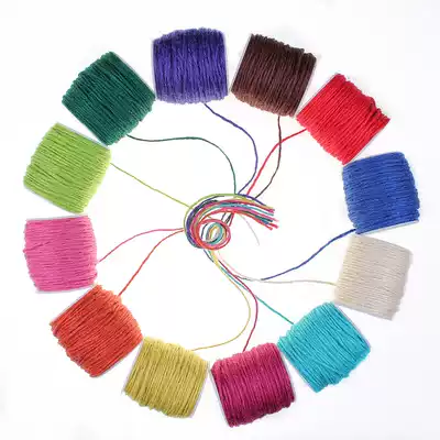 1 Lin Fang 70g color hemp rope twine jute four strands 12 color 2mm thick DIY material handmade rope