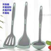 Japan Fasola kitchen silicone spatula three-piece set Non-stick pan special cooking spoon Household high temperature resistant soup spoon