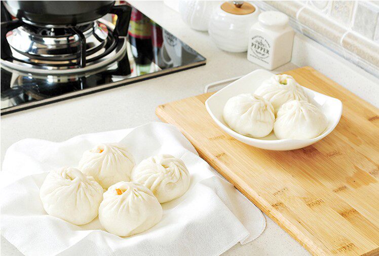 Kitchen Supplies pure cotton yarn Steamed Cage Cloth Not Sticky Dumplings Steam Cage Gauze Breathable Cage Drawer Cloth Steamed Stuffed Bun Buns Mat