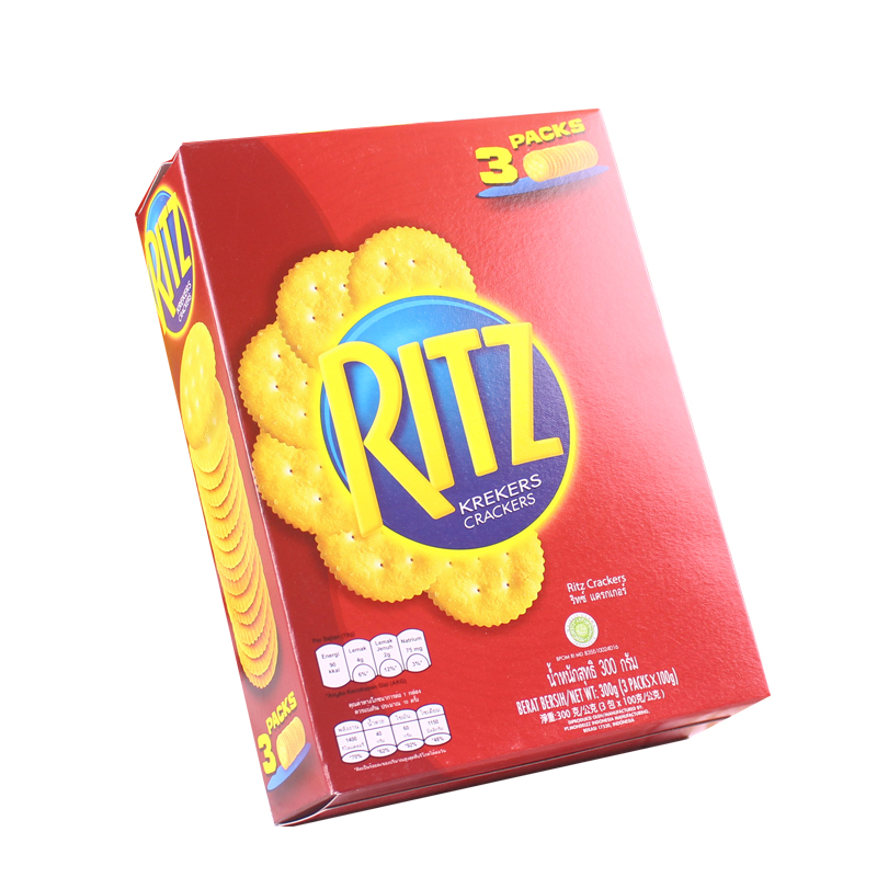 Indonesia imports RITZ Kaffle Rice Cookies Salty Black Pepper Creaky Creaky 300g Snacks