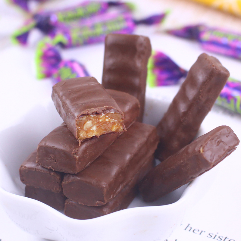 Russian purple candy KDV imported candy kpokaht chocolate snacks candy gift bag 500g