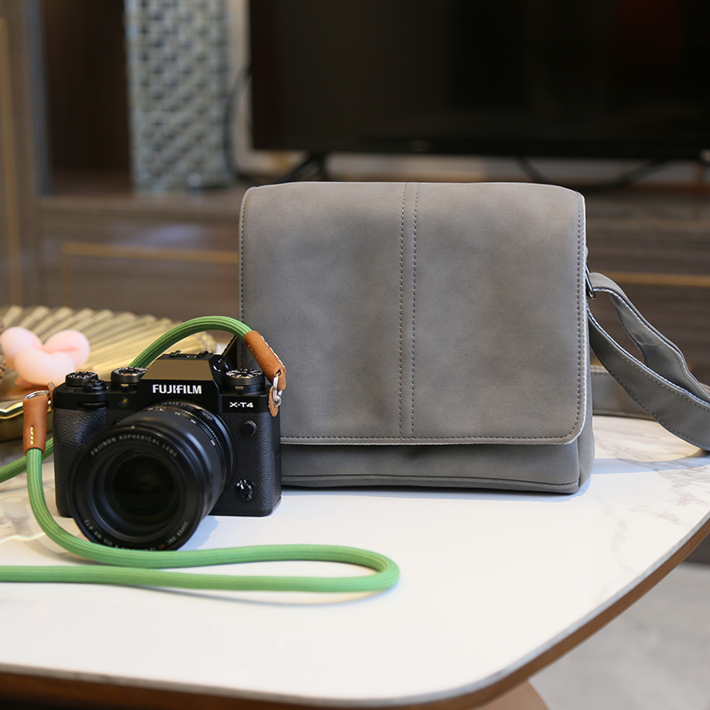 Morandi colour micro-single-phase machine package portable suitable for Fuji XS10XT4 Canon R10R7 Art and Men and Men's Oblique Satchel 