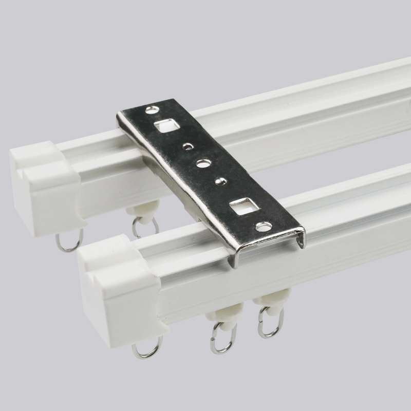 Aluminum alloy curtain track Roman rod curtain rod double track single track slide rail pulley slide rail top mount side mount