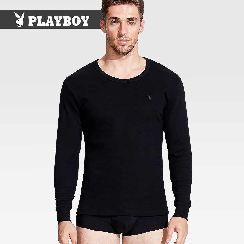 Flowers Playboy Fever Coat Men's Autumn Clothes Pure Cotton Thin Cotton Sweatshirt Round Collar Base Full Cotton Autumn Clothes Autumn Winter