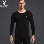 Playboy nam đồ lót nhiệt cộng với nhung dày mùa thu quần dài áo cổ tròn phù hợp với áo len cotton trung niên bộ đồ thể thao nữ