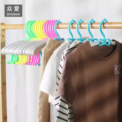 Plastic telescopic children's clothes rack baby clothes rack children's newborn clothes hangers wholesale