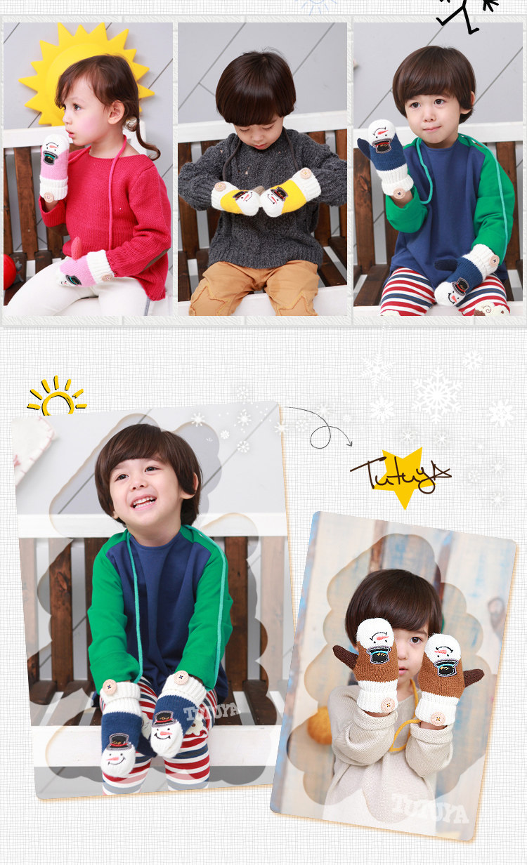 Gants pour enfants en de laine - Ref 2146894 Image 10
