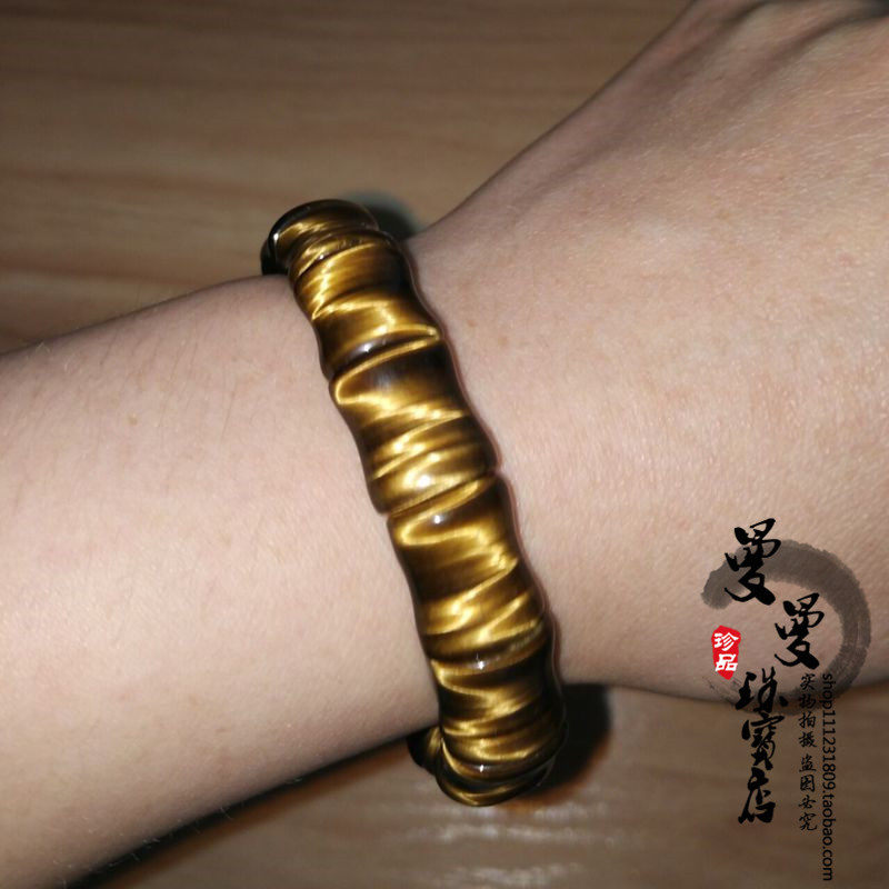 Natural tiger eye stone hand row