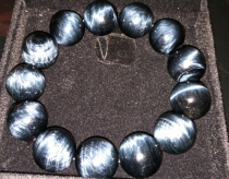 Natural tiger clear stone bracelet Blue tiger eye stone Eagle eye stone hand string cat eye stone single circle mens and womens career bracelet