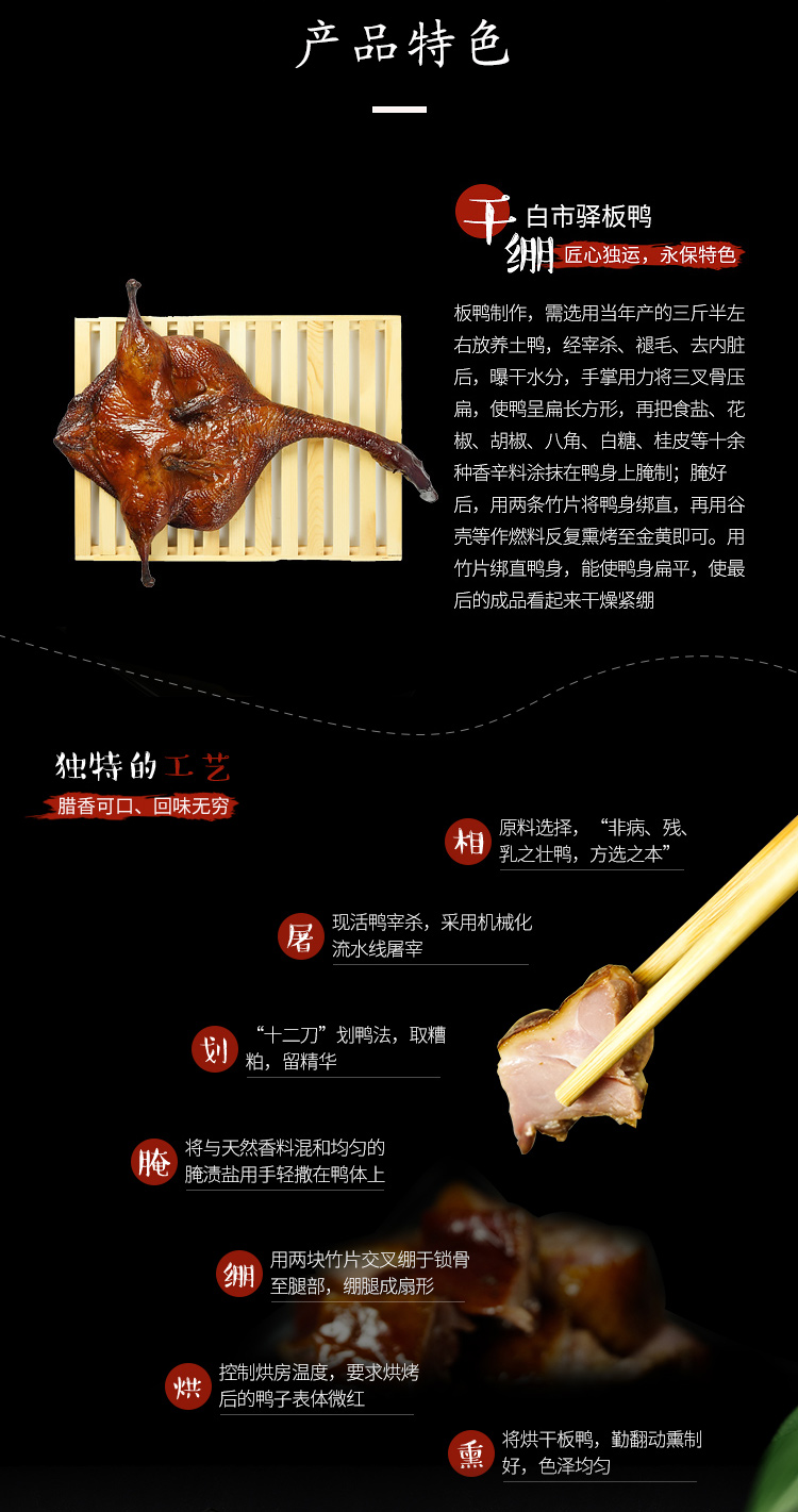 中华老字号，重庆特产：600g 白市驿 传统烟熏原味生板鸭 42元包邮 买手党-买手聚集的地方