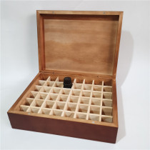 Essential oil storage box solid wood 48 grid 5m skin care product packaging box multi grid imitation mahogany retro wooden box new product