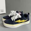 Navy Blue Lightning Sneakers for Men, American Style, ins Niche Design Men's Shoes, Versatile Popular Sports Shoes, 2026 Autumn Shoes