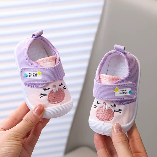 Детская обувь для раннего возраста, нескользящие туфли подходит для мужчин и женщин для девочек, осенняя, мягкая подошва