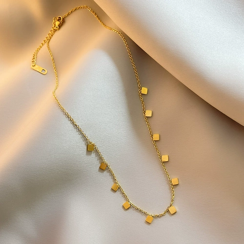 Дизайнерская цепочка до ключиц из нержавеющей стали, ожерелье, не выцветает, 2021 года, в корейском стиле, простой и элегантный дизайн