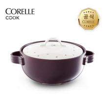 South Korean Generation Buy American Corning purple Round point Heat-resistant ceramic pan multi-power simmer to cook the soup pan saucepan 16 18cm