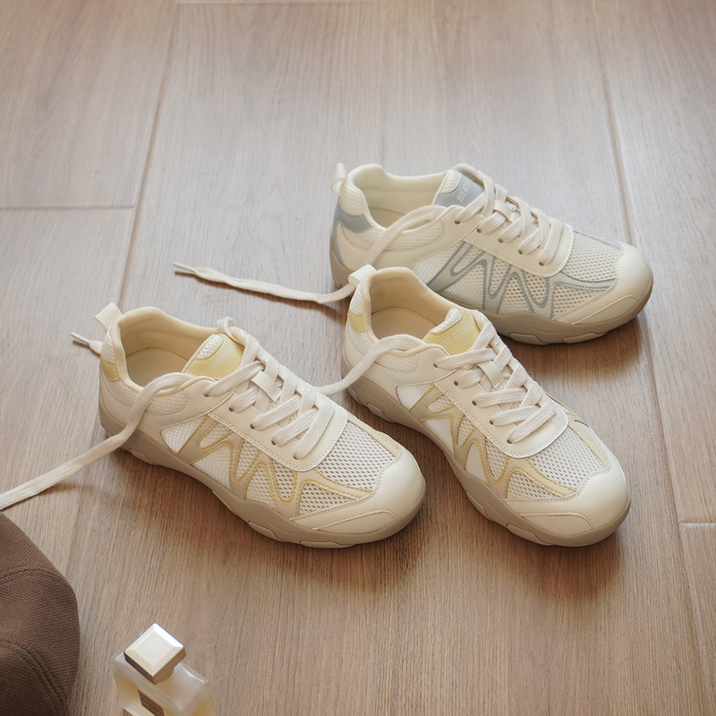 Hong Kong Breathable Mesh White Sneakers for Women 2026 Spring/Summer New Thin-Soled Sports Shoes Versatile Soft-Soled Fashion German Training Shoes
