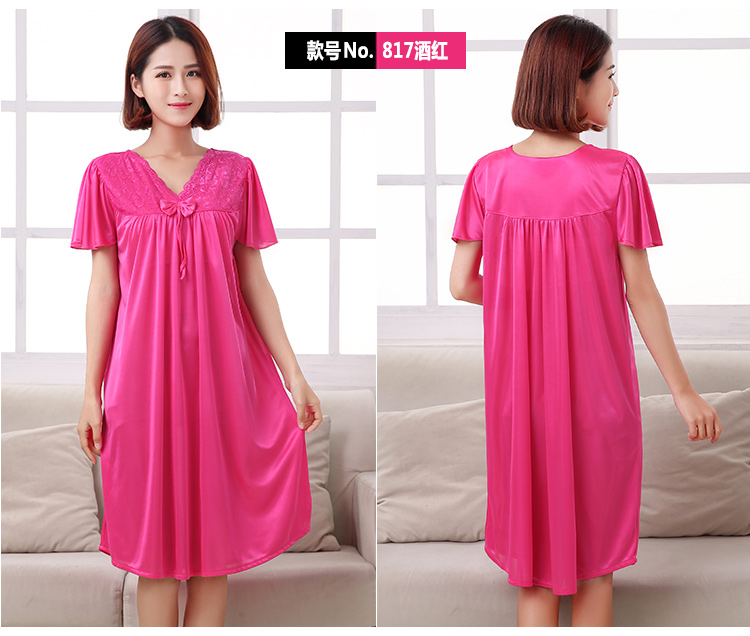 Mùa hè sexy phụ nữ sling nightdress lụa phụ nữ phù hợp với ren nữ mùa hè váy kích thước lớn băng lụa mùa hè đồ ngủ