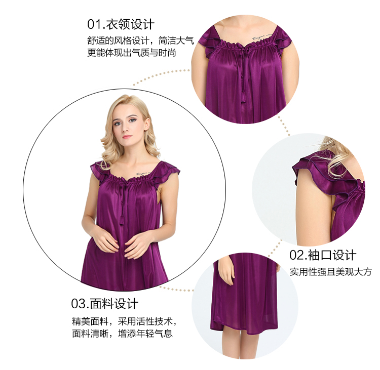 Mùa hè sexy phụ nữ sling nightdress lụa phụ nữ phù hợp với ren nữ mùa hè váy kích thước lớn băng lụa mùa hè đồ ngủ