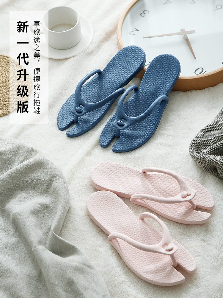 Travel Folding Slippers Portable Female Bath Non-slip Swimming Men's Business Flip Flops Beach Sandals
