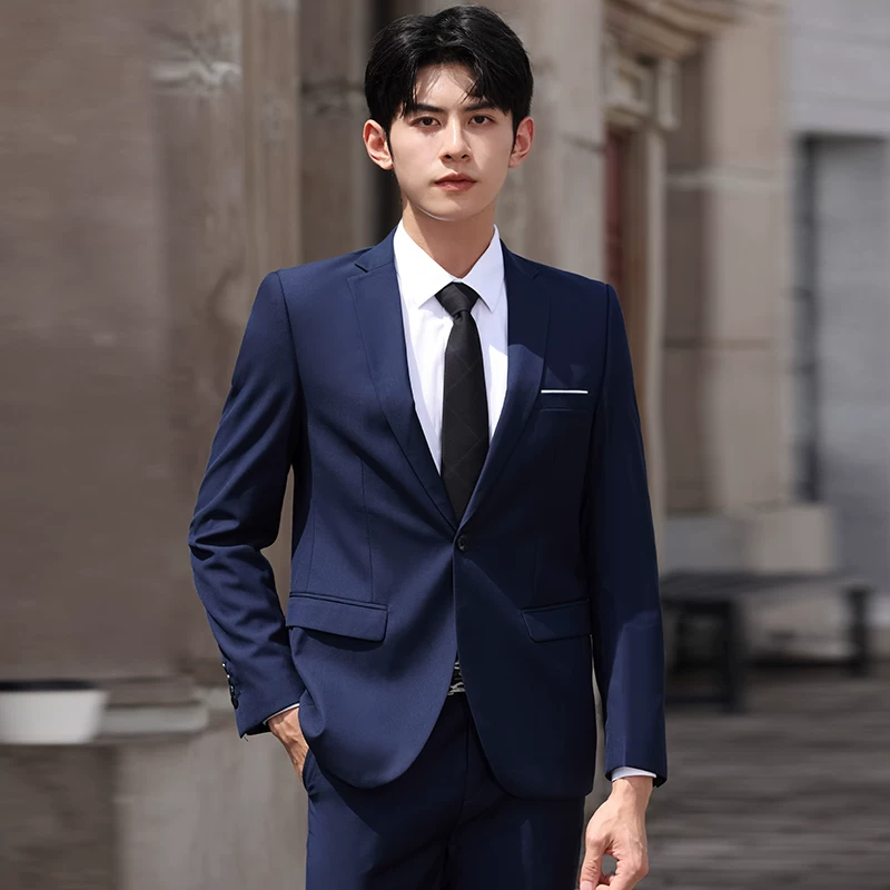 Комплект, классический пиджак костюмный, Slim fit