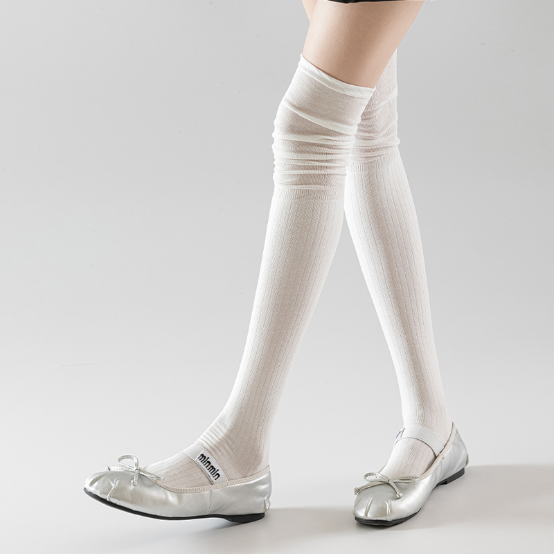 Over-The-Knee Socks for Women, Long Socks, Spring and Autumn Style, Off-White, Suitable for Boots, Thigh-High Socks, Summer Non-Slip, Japanese Style, Jk Slouch Socks Over-The-Knee Socks for Women, Long Socks, Spring and Autumn Style, Off-White, Suitable for Boots, Thigh-High Socks, Summer Non-Slip, Japanese Style, Jk Slouch Socks