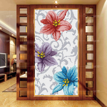 No. 18 custom crystal glass mosaic puzzle mosaic pattern TV background wall porch living room tile decoration