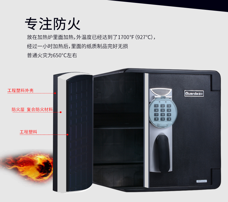 Khiên lửa an toàn mật khẩu điện tử nhỏ văn phòng nhà đầu giường an toàn vào tường hộp chống thấm an toàn - Két an toàn két sắt mini cho bé