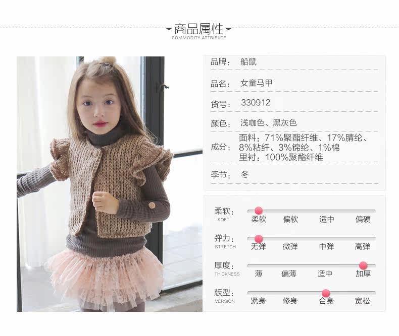 Gilet fille BOATMOUSE en mélange - Ref 2070717 Image 11