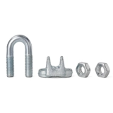 Национальный стандарт, оцинкованный стальной канатный патрон, пряжка, замок, U-образный патрон, фиксированный шарнирный патрон для троса