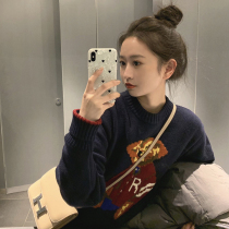 Autumn 2021 new autumn and winter fried street Net red coat loose Korean design sense niche womens thick sweater