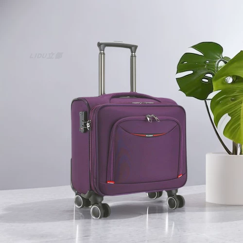 Чемодан, 18 дюймов, ткань оксфорд