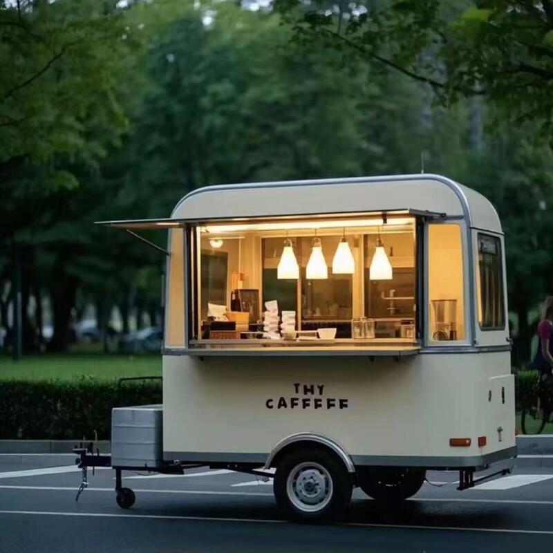 Internet-Famous Food Truck, Commercial Mobile Stall Car, Multi-Functional Night Market Snack Car, Mobile Milk Tea and Coffee Cloud Warehouse Food Truck