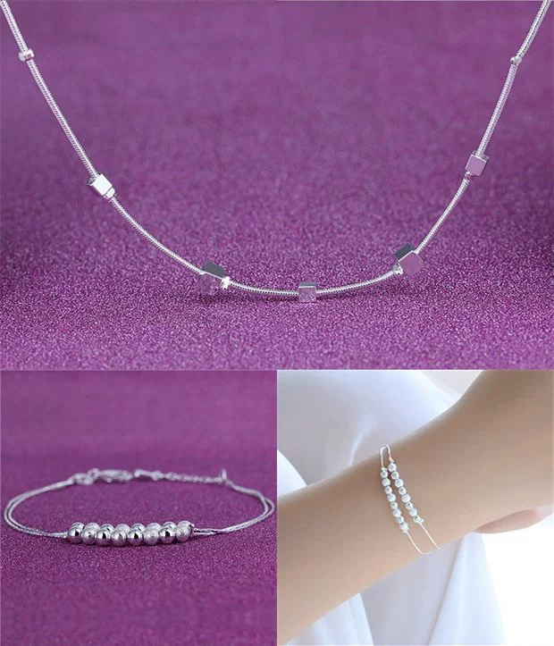 Chuông hạt chuyển động 铛 Vòng tay bạc 925 sterling nữ phiên bản Hàn Quốc của cô sinh viên giản dị Sen Sở hữu đôi bạn gái tươi tắn ngọt ngào