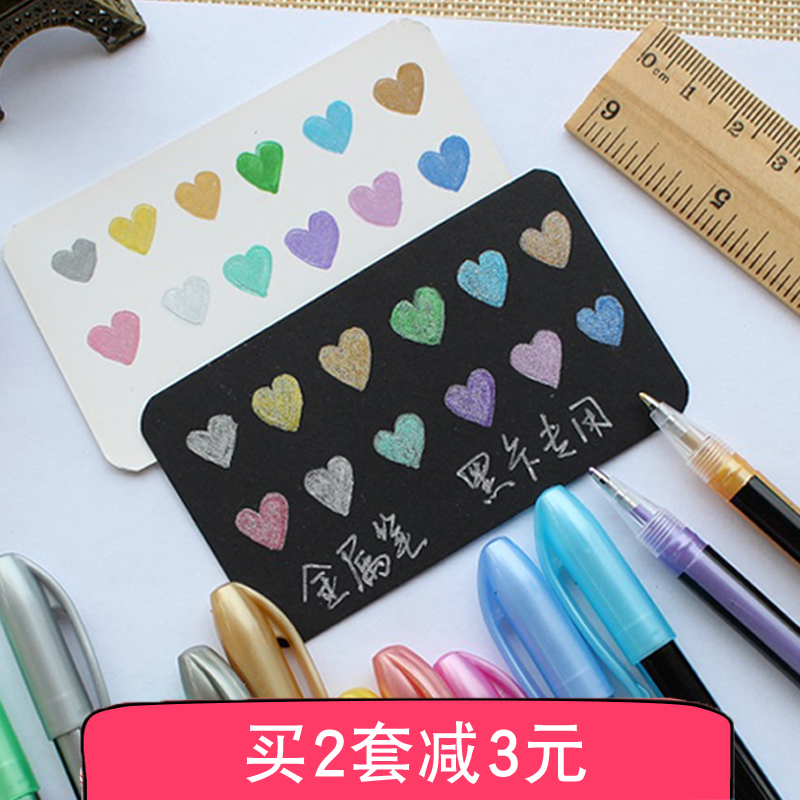 neon pens for black paper