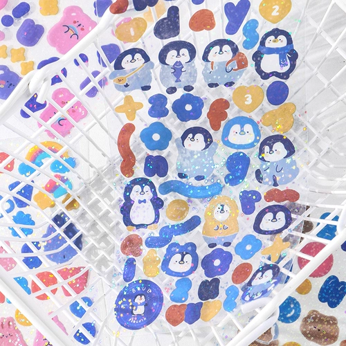 Блестящие блестки для ногтей, популярная водонепроницаемая наклейка, фотоальбом, наклейки, планировщик, «сделай сам»