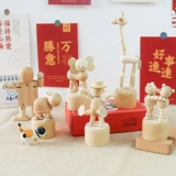 Деревянный настольный креативный милый декор для детского сада подходит для фотосессий, реквизит, раскраска, кукла, «сделай сам»