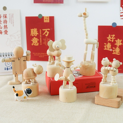 Деревянный настольный креативный милый декор для детского сада подходит для фотосессий, реквизит, раскраска, кукла, «сделай сам»