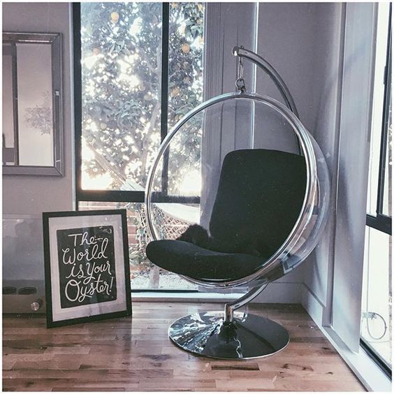 Acrylic Transparent Hanging Chair for Outdoor and Indoor Use, Suitable for Leisure in the Living Room, Balcony, Swing, Lazy Hammock, Cradle, Half-Sphere Chair