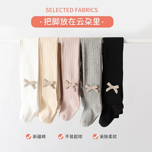 Хлопковые леггинсы, детские тонкие колготки, штаны для девочек