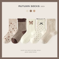 ML24-8088 История розы [весна и осенние хлопковые носки] 5 пар