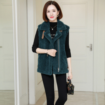 Fashion Special Price Love Beautiful Grain Sheep Cut Fleece Jacket Woman Short leather fur integrated vest young fur pachet waistcoat