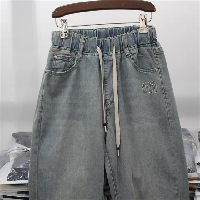 Yiyimi Official Store Genuine K039 Model Plus Size Fashion Casual Loose Fit Slimming Stretch Jeans