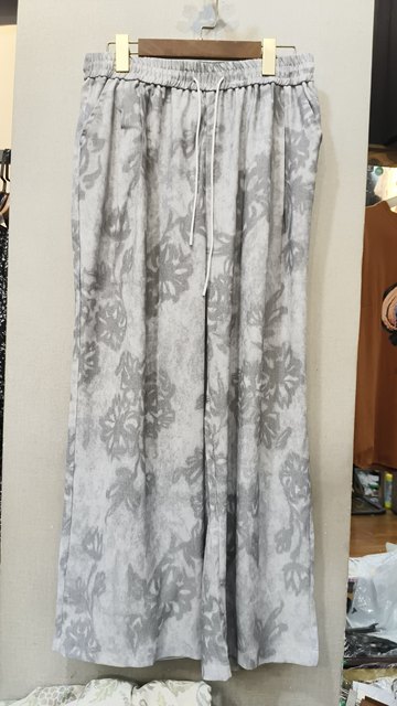 Purple Hibiscus Exclusive Genuine Product 34336 Model, Plus Size, Fashionable Casual Loose Pants That Hide the Figure and Make You Look Slimmer, Summer Style for Women