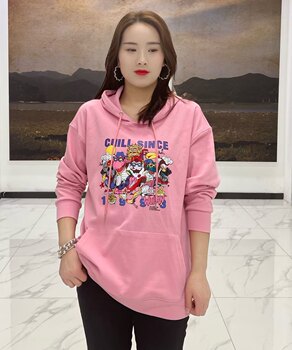 Ying Mingqi Official Store Genuine 13 Styles of Oversized and Plus-Size Fashionable Casual Loose-Fitting Hooded Sweatshirts That Flatter the Figure and Make You Look Slimmer with Stretch Material