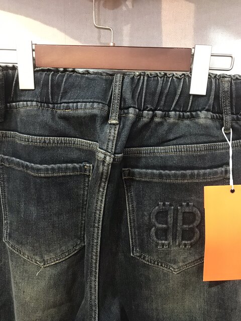 Qianheng Genuine Product 8276 Model, Plus-Size, Fashionable, Casual, Loose-Fitting, Slimming, Stretchy Jeans with Fleece Lining