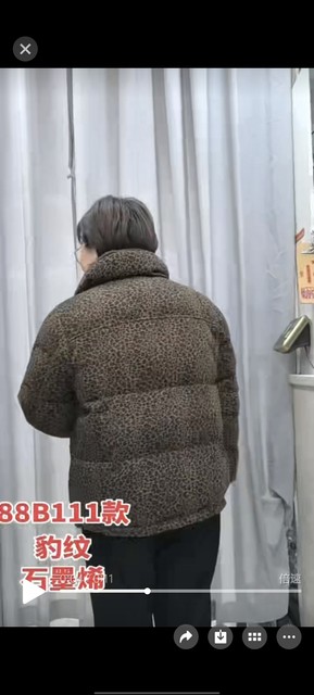 Yuxiu Tianpai Official Store Genuine Product 111 Model Plus Size Fashion Casual Loose Slimming Leopard Print Bio-Cotton Jacket