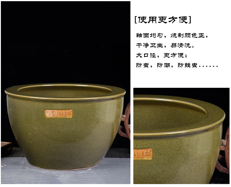 Jingdezhen ceramic tank household kitchen large cylinder barrel can of fish pickles pickled meat tank old courtyard